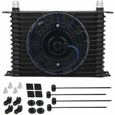 15 Row Aluminum Engine Transmission Oil Cooler 6an Hose 8 Inch Electric Fan Kit