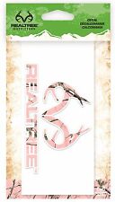 Realtree Pink Camo 6 Logo Decal Sticker - Camouflage Antler