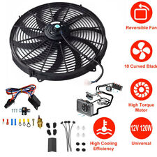Electric Radiator 16 Inch Fan High 3000 Cfm Thermostat Wiring Switch Relay Kit