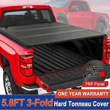 5.8ft Hard Solid Tonneau Cover For 2007-2023 Silverado Sierra 1500 Truck Bed