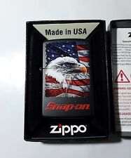 New Snap On Tools Zippo Lighter American Flag Eagle 100th Anniversary Rare Nib