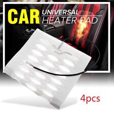 4x 12v Car Seat Carbon Fiber Heated Cushion Seat Heater Pad Hi-off-lo Switch Kit