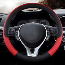 Universal Car Steering Wheel Cover Blackred Pu Leather Non-slip 1538cm Usa