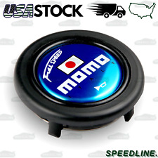 Momo Blue Full Speed Steering Wheel Horn Button Sport Competition Tuning 59mm
