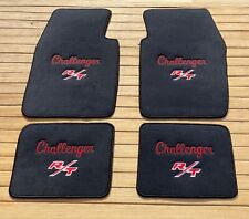 For Dodge Challenger Floor Mats Carpet Black All Embroidery Set Of4 1970-74