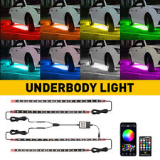 Universal Rgb Led Strip Under Car Tube Underglow Underbody System Neon Light Kit
