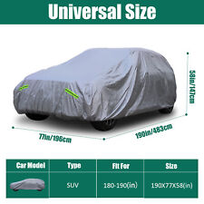 180-190 Universal For Car Cover Waterproof All-weather Fit Suv Silver