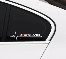 2pcs For Alfa Romeo Stelvio Car Windows Stickers Emblems White