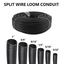 Split Wire Loom Conduit Convoluted Tubing Flex Harness Cable Protector Cover Lot