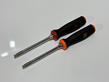 Snap-on Usa 2pc Sgdt320 T20 Mini Tip Torx Soft Grip Red Orange Screwdriver Lot
