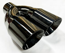 Exhaust Tip 3.00 Inlet Dual 4.00 X 12.00 Long Wddwrp40012-300-bc-ss Round Doub