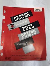 1952 Carter Mechanical Fuel Pumps Parts Price List Buick Chevy Ford Mopar