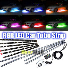 12pcs X Rgb Led Strip Under Car Tube Underglow Underbody System Neon Lights Kit