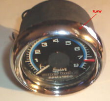 Sun Super Tach Ii Blue Line Tachometer 8000 Rpm W Adjustable Redline Indicator
