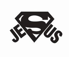 Jesus Superman Vinyl Die Cut Car Decal Sticker - Free Shipping