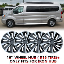 For Ford Transit 150 250 350 Cargo Wagon Van 16 Hub Caps Wheel Covers Hubcaps
