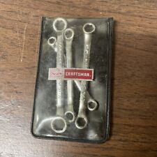 Craftsman Vintage 4 Pc Midget Box End Wrench Set Sae 4379 Pouch Usa -v- Series