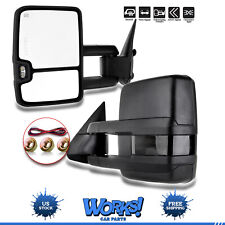 Power Heated Tow Mirrors Wled Signal Light For 99-02 Chevy Silverado 1500 2500