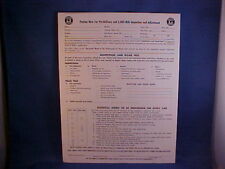 1946-1972 Pontiac New Car Pre-delivery And 2000 Mile Inspection And Adjustment
