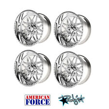 4 22x12 American Force Polished Ss8 Trax Wheels For Chevy Gmc Ford Dodge