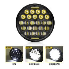 5.75 5-34 Round 5d Cree Black Led Headlight High Low Beam Drl For Motorcycle