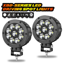 2x 5 90w Cree Round Led Driving Spot Lights Pods Heavy Duty Offroad Tractor 12v