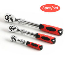 3pcs Extendable Long Handle Socket Ratchet Set 14 38and 12 Drive Wrenches