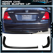 Fits 01-03 Honda Civic 2dr Coupe Tr Style Rear Bumper Lip Spoiler Unpainted Pu