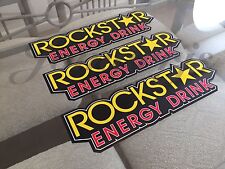 3 Authentic Rockstar Energy Drink Stickers Decal Logo Bmx Motocross Racing