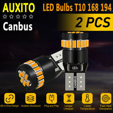 Auxito 3000k Amber Led Front Side Marker Light Bulbs 168 194 2825 T10 Bright Smd