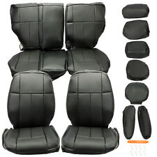 For 2007-2014 Toyota Fj Cruiser Full Set Seat Covers Waterproof Leather Black
