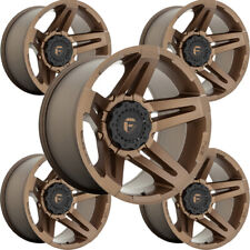 Set Of 5 Fuel D765 Sfj 20x12 5x4.55x5 -44mm Bronze Wheels Rims 20 Inch