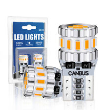 2x T10 Led License Platemap Light Bulbs Fit Size 194 168 2825 W5w 3500k Yellow
