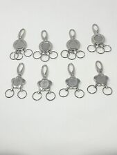 Lot Of 8 Bmw Chrome Metal Keychains Key Ring Series Accessory