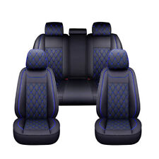 For Dodge Leather Car Seat Covers Protector 5-seats Full Set Front Rear Cushion