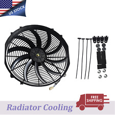 16 Universal Electric Radiator Slim Push Pull Cooling Fan 12v 120w W Mount Kit