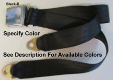 Retro Vintage 2 Point Seatbelt Chrome Lift Lap Seat Belt - Specify Color - 60