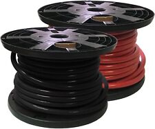 Starter Battery Cable Copper 6 Awg To 40 Gauge - Black Red - 25 Or 100 Ft - Usa