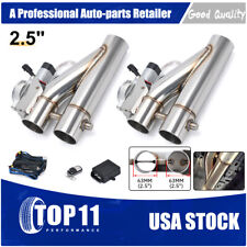 2in1 2.5 Electric Exhaust Downpipe E-cutout Cut Out Dual Valve Remote Wireless