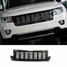 For 2011-2013 Jeep Grand Cherokee Abs Black Front Center Mesh Grille Grill Trim