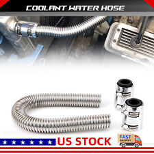 24 Stainless Steel Radiator Flexible Coolant Water Hose Kit With Caps Universal