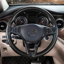 Genuine Leather Black New 15 Diameter Diy Car Steering Wheel Cover For Cadillac