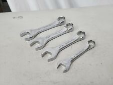 Nos Vintage Craftsman Usa Sae 12 Point Stubby Combination Wrench 4 Pc Set