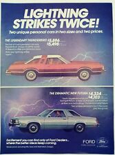 1970s Ford Thunderbird Futura Print Ad Lightning 75th Anniversary Advertising