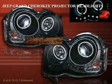 08-10 Jeep Grand Cherokee Dual Ccfl Halo Projector Headlights Led Black