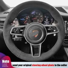Alcantara Suede Car Steering Wheel Cover For Porsche 718 2022-2023 Macan Cayenne