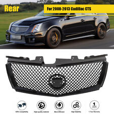 New Upper Grille Bumper For 2008-2013 Cadillac Cts Gloss Black Mesh Replacement